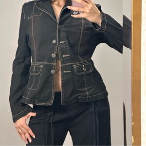 Y2K Elegant Black Women's Blazer
